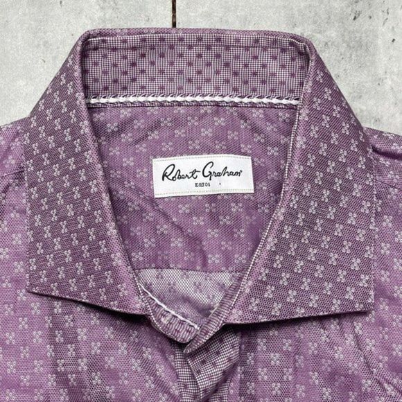 Robert Graham‎ Mens Sz M Knowledge Wisdom Truth Long Sleeve Shirt Flip Cuffs - Picture 5 of 10